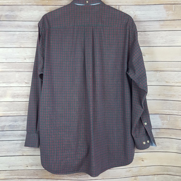 Tommy Hilfiger men's long sleeved shirt green/red - Picture 5 of 7